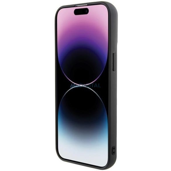 Karl Lagerfeld 3D gumiból készült több logós tok iPhone 15 Pro Max készülékhez - fekete