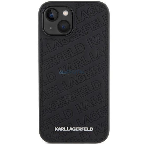 Karl Lagerfeld steppelt K mintás tok iPhone 15 Plus / 14 Plus - fekete