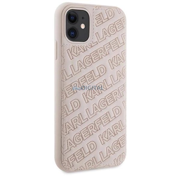 Karl Lagerfeld steppelt K mintás tok iPhone 11 / Xr - rózsaszín