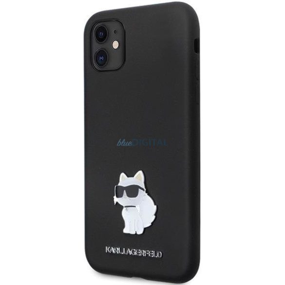 Karl Lagerfeld KLHCN61SMHCNPK tok iPhone 11 / Xr - fekete Szilikon C fémtű