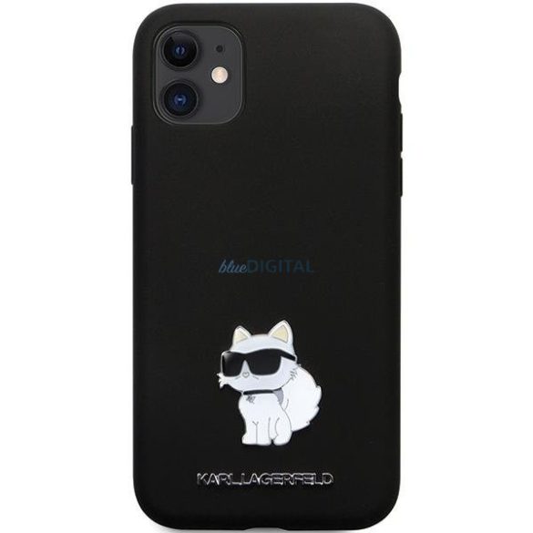 Karl Lagerfeld KLHCN61SMHCNPK tok iPhone 11 / Xr - fekete Szilikon C fémtű