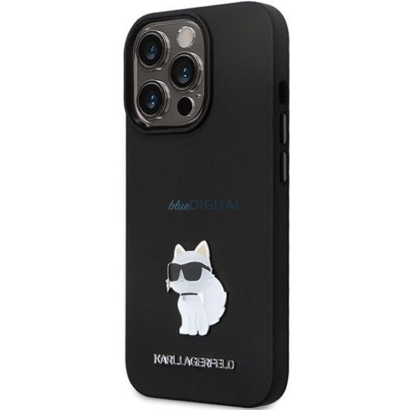 Karl Lagerfeld KLHCP13LSMHCNPK tok iPhone 13 Pro / 13 - fekete Szilikon C fém Pin