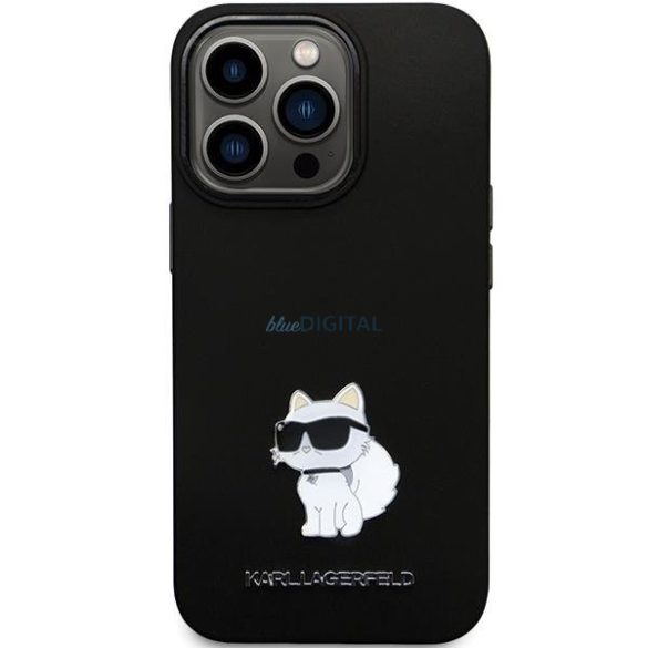 Karl Lagerfeld KLHCP13LSMHCNPK tok iPhone 13 Pro / 13 - fekete Szilikon C fém Pin