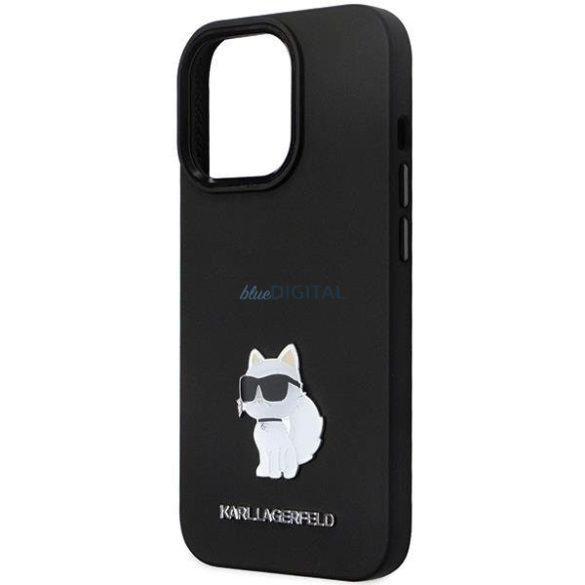 Karl Lagerfeld KLHCP13LSMHCNPK tok iPhone 13 Pro / 13 - fekete Szilikon C fém Pin