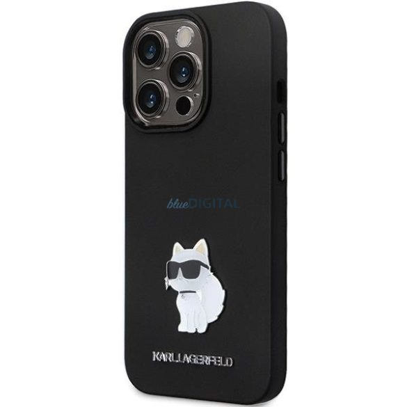 Karl Lagerfeld KLHCP14XSMHCNPK tok iPhone 14 Pro Max 6.7" - fekete Szilikon C fém csap