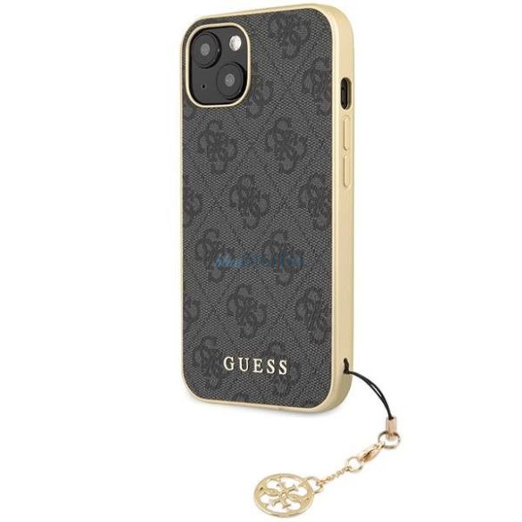 Guess GUHCP14SGF4GGR iPhone 14 6.1" szürke keménytok 4G Charms kollekció