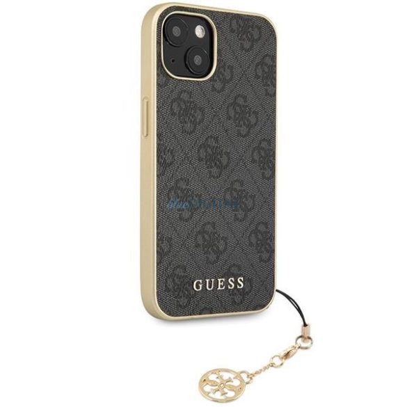 Guess GUHCP14SGF4GGR iPhone 14 6.1" szürke keménytok 4G Charms kollekció