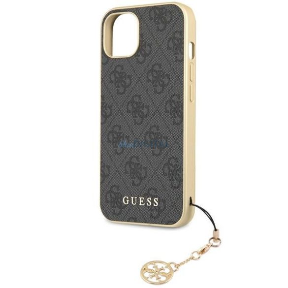 Guess GUHCP14SGF4GGR iPhone 14 6.1" szürke keménytok 4G Charms kollekció