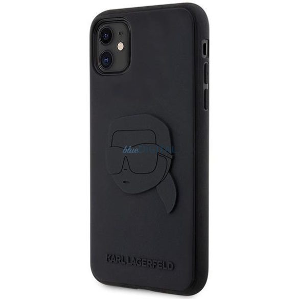 Karl Lagerfeld KLHCN613DRKNK iPhone 11 / Xr 6.1" fekete keménytok Gumiból Karl Head 3D