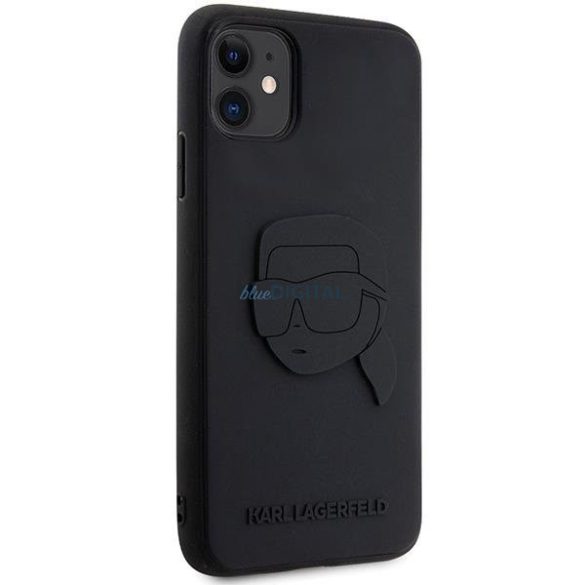 Karl Lagerfeld KLHCN613DRKNK iPhone 11 / Xr 6.1" fekete keménytok Gumiból Karl Head 3D