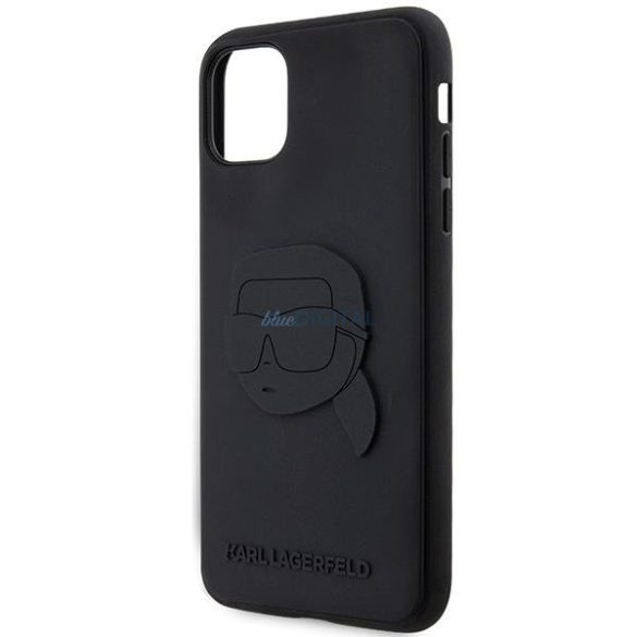 Karl Lagerfeld KLHCN613DRKNK iPhone 11 / Xr 6.1" fekete keménytok Gumiból Karl Head 3D