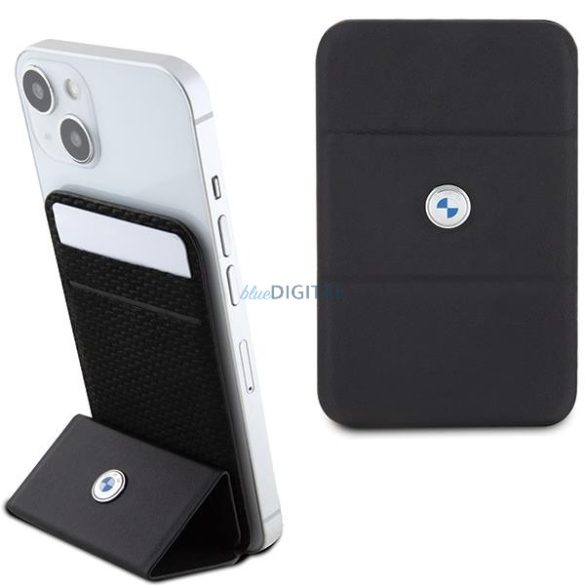 BMW Wallet Card Slot Stand Case BMWCSMRSK tok - fekete MagSafe Signature Collection