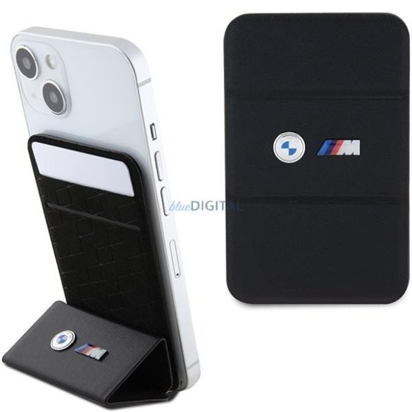 BMW Wallet Card Slot Stand Case BMWCSMMPGK tok - fekete MagSafe M Edition Collection
