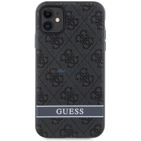 Guess GUHCN61P4SNK iPhone 11 / Xr szürke keménytok 4G Stripe