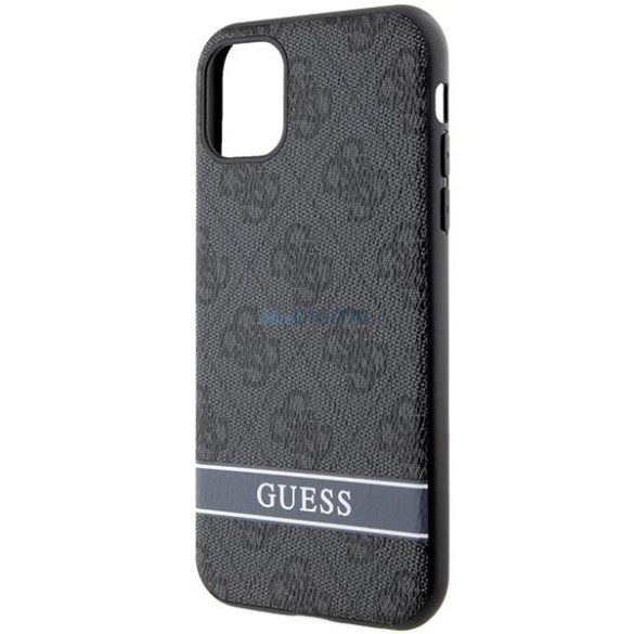 Guess GUHCN61P4SNK iPhone 11 / Xr szürke keménytok 4G Stripe