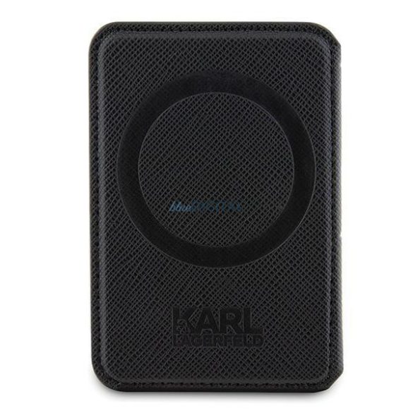 Karl Lagerfeld KLWMSPSAKHCK pénztárcával kártyatartóval, állvánnyal Saffiano Monogram Choupette MagSafe tok - fekete