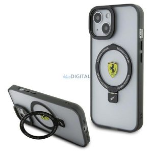 Ferrari FEHMP15SUSCAH iPhone 15 6.1" átlátszó keménytok gyűrűs állvány 2023 Collection MagSafe