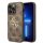 Guess GUHCP15L4GMGBR iPhone 15 Pro 6.1" barna keménytok 4G nagy fém logóval