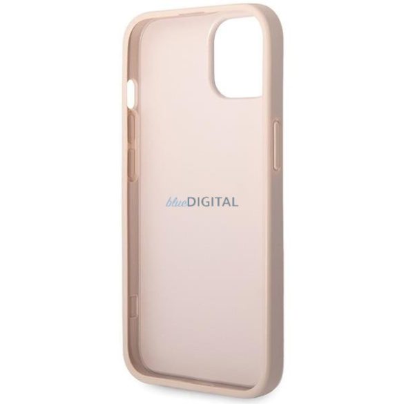 Guess 4G nagy fém logós tok iPhone 15 készülékhez - rózsaszín