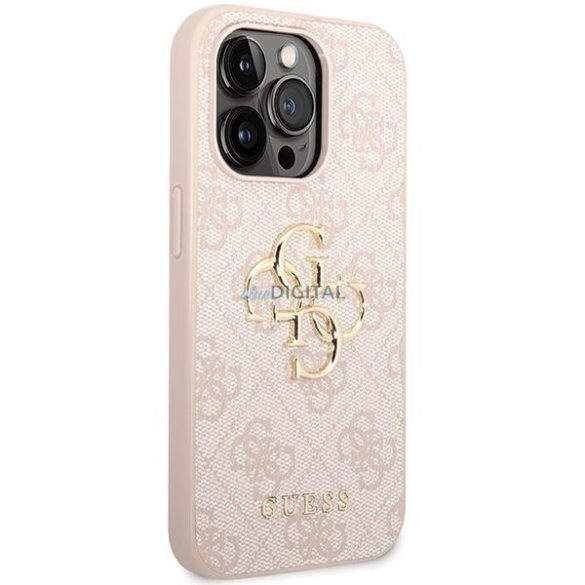 Guess 4G nagy fém logós tok iPhone 15 Pro készülékhez - rózsaszín