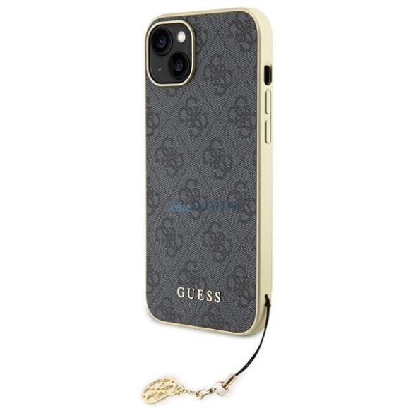 Guess GUHCP15MGF4GGR iPhone 15 Plus 6.7" szürke keménytok 4G Charms kollekció