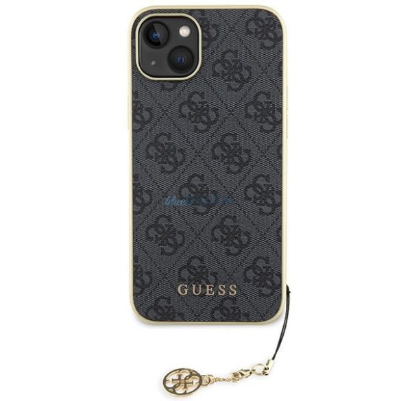 Guess GUHCP15MGF4GGR iPhone 15 Plus 6.7" szürke keménytok 4G Charms kollekció