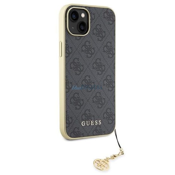 Guess GUHCP15MGF4GGR iPhone 15 Plus 6.7" szürke keménytok 4G Charms kollekció