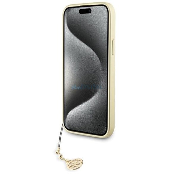 Guess GUHCP15MGF4GGR iPhone 15 Plus 6.7" szürke keménytok 4G Charms kollekció