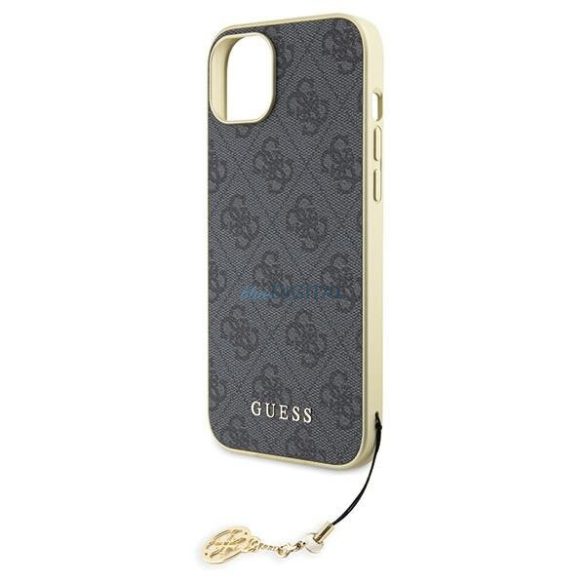 Guess GUHCP15MGF4GGR iPhone 15 Plus 6.7" szürke keménytok 4G Charms kollekció