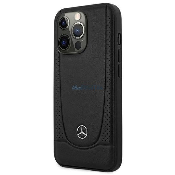 Mercedes MEHCP15LARMBK iPhone 15 Pro 6.1" fekete keménytok bőr Urban