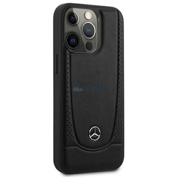 Mercedes MEHCP15LARMBK iPhone 15 Pro 6.1" fekete keménytok bőr Urban