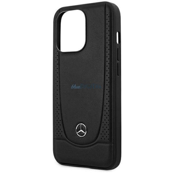 Mercedes MEHCP15LARMBK iPhone 15 Pro 6.1" fekete keménytok bőr Urban