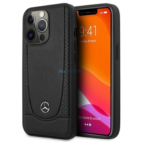 Mercedes MEHCP15XARMBK iPhone 15 Pro Max 6.7" fekete keménytok bőr Urban