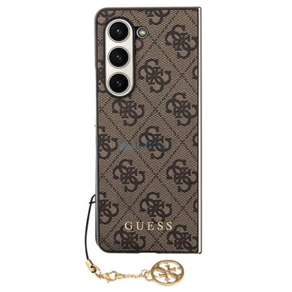 Guess GUHCZFD5GF4GBR F946 Z Fold5 barna keménytok 4G Charms kollekció