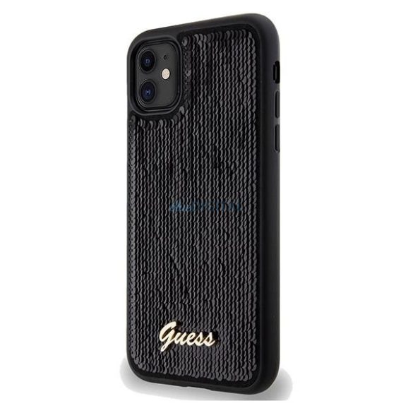 Guess Sequin Script tok iPhone 11 / Xr - fekete