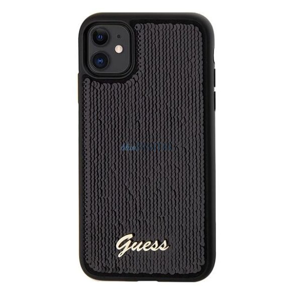 Guess Sequin Script tok iPhone 11 / Xr - fekete