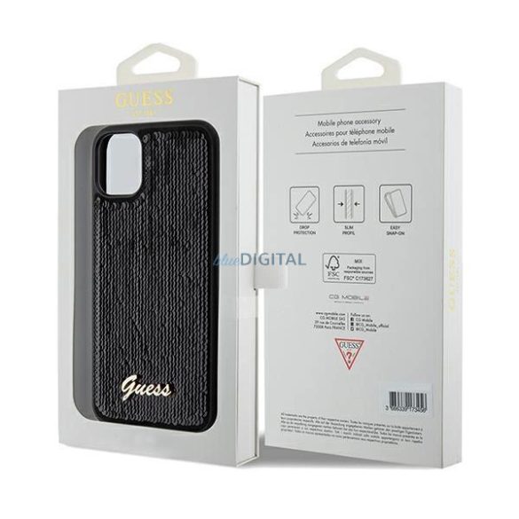 Guess Sequin Script tok iPhone 11 / Xr - fekete