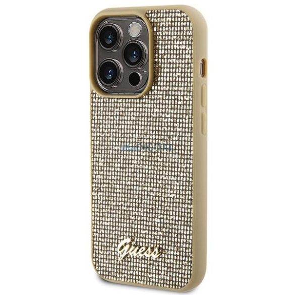 Guess Disco Metal Script tok iPhone 15 Pro készülékhez - arany