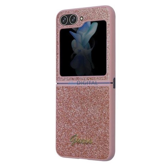 Guess Glitter Script tok Samsung Galaxy Z Flip 5 - rózsaszín
