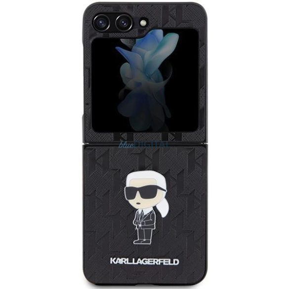 Karl Lagerfeld KLHCZF5SAPKINPK Sam Z Flip5 F731 keménytok fekete Saffiano Monogram ikonikus Pin monogram fekete