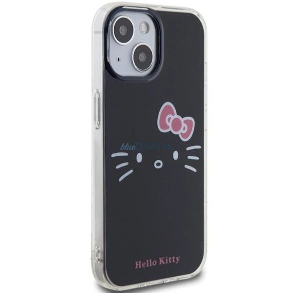 Hello Kitty IML Kitty Face tok iPhone 15 - fekete