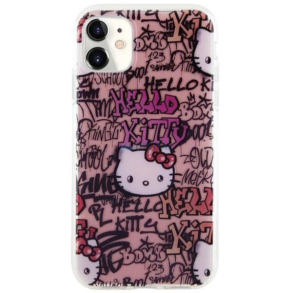 Hello Kitty IML Tags Graffiti tok iPhone 11 / Xr - rózsaszín