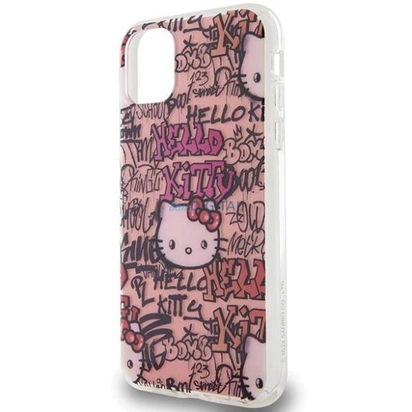 Hello Kitty IML Tags Graffiti tok iPhone 11 / Xr - rózsaszín