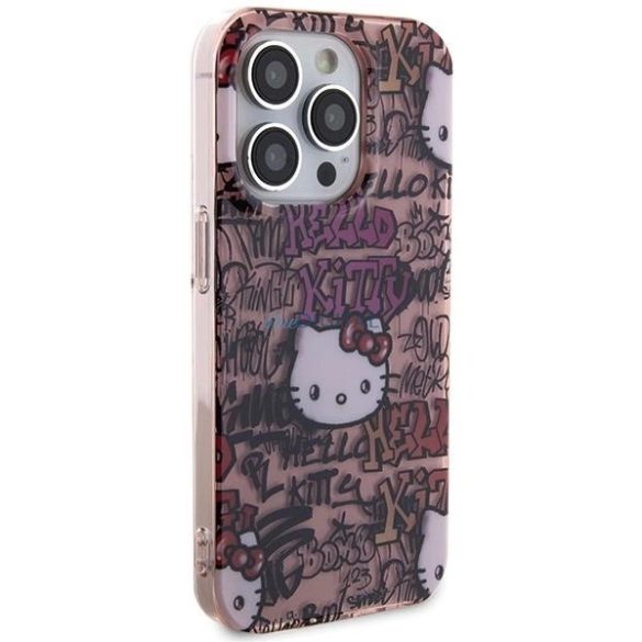 Hello Kitty IML Tags Graffiti tok iPhone 13 Pro Max - rózsaszín