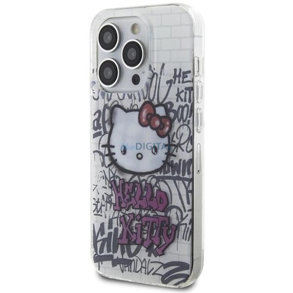 Hello Kitty IML Kitty On Bricks Graffiti tok iPhone 14 Pro Max - fehér