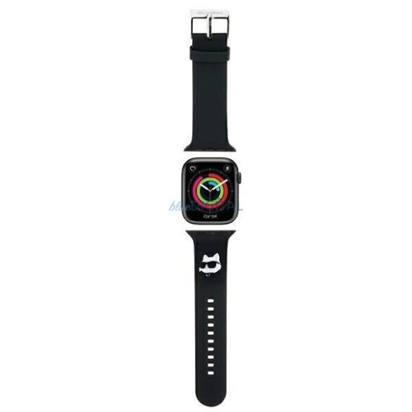 Karl Lagerfeld szíj Apple Watch 42/44/45/49mm - Fekete