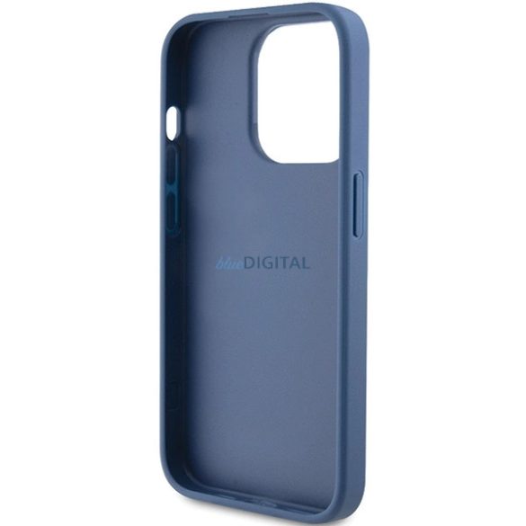 Guess 4G nagy fém logós tok iPhone 15 Pro Max - kék