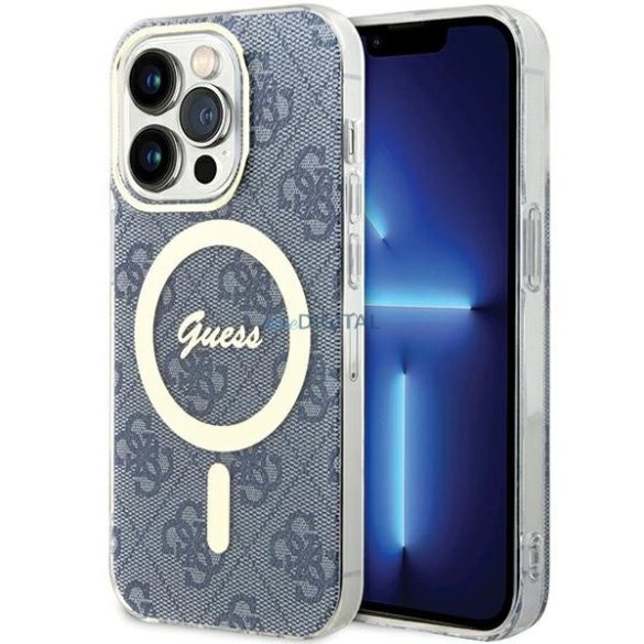 Guess IML 4G MagSafe tok iPhone 15 Pro Max készülékhez - kék