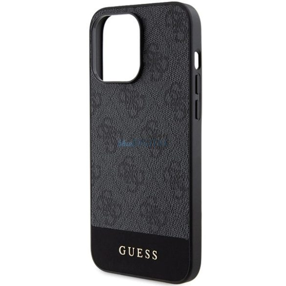 Guess 4G Stripe Collection tok iPhone 15 Pro Max - szürke