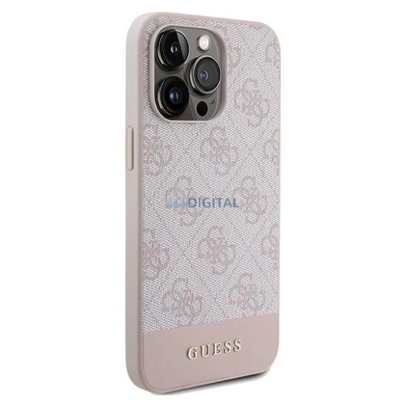 Guess 4G Stripe Collection tok iPhone 15 Pro Max - rózsaszín